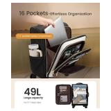 LOVEVOOK Carry on Luggage 22x14x9 Airline Approved, 22 Inch Large Rolling Suitcase, Spinner Wheels & TSA Lock, 49L Softside Lightweight Underseat Carryon Luggage for Women Men Travel