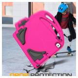 Kids Case for iPad 10.2 & 10.5, Case for iPad 9th/8th/7th Generation 10.2 Inch 2021 2020 2019, Durable Shockproof Handle Stand Protective Cover for iPad Air 3rd Gen/Pro 10.5 Inch, Pink