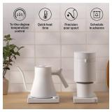 Retails for $180! Fellow Stagg EKG Pro Electric Gooseneck Kettle - Pour-Over Coffee and Tea, Quick Heating, Precise Temperature Control, Scheduling, Built-in Brew Timer, Matte White, 0.9 Liter
