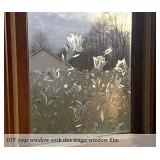 Niviy Door Window Covering Excellent Quality 3D Static Cling Window Film Non-Adhesive Window Covers Decorative Flower Privacy Film for Window 29.5"x 78.7"