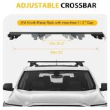 Rockland Universal Roof Rack Cross Bars,150 LBS Capacity, Adjustable Aluminum Cargo Carrier for SUV/Car, Easy Installation, Weather-Resistant, Fits Most Side Rails for Luggage, Bikes, and Gears