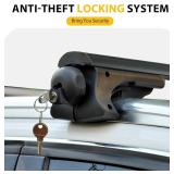 Rockland Universal Roof Rack Cross Bars,150 LBS Capacity, Adjustable Aluminum Cargo Carrier for SUV/Car, Easy Installation, Weather-Resistant, Fits Most Side Rails for Luggage, Bikes, and Gears