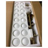 Retails for $180! 16-Light Globe Sputnik Chandelier, Mid Century Modern Light Fixture Over Table, Brass Gold Linear Chandeliers for Dining Room and Kitchen Island (Milk White Glass Bubble Shades, 40 I