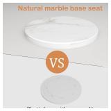 HOMEFORT Coat Rack Stand, Freestanding Coat Tree with Natural Marble Base, Metal Hall Tree with 12 Hooks for Hanging Hat, Clothes, Bag, Entryway Storage Organizer, White