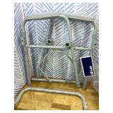 Drive Medical 11148-1 Folding Steel Bedside Commode Chair, Portable Toilet, Supports Individuals Weighing Up To 350 Lbs, with 7.5 Qt. Bucket and 13.5 Inch Seat, Grey