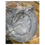 Drive Medical 11148-1 Folding Steel Bedside Commode Chair, Portable Toilet, Supports Individuals Weighing Up To 350 Lbs, with 7.5 Qt. Bucket and 13.5 Inch Seat, Grey