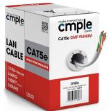 Retails for $109! Cmple - Cat5e Plenum Cable 1000ft, CMP, White, 350MHz Gigabit Ethernet Solid Network Internet Bulk UTP