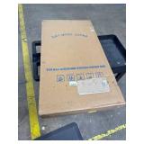 34" Folding Table, Portable Square Folding Card Table with Collapsible Legs & Carrying Handle, Plastic Tables for Camping,Picnic, Office, Party, White