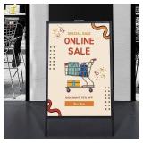 Heavy Duty A Frame Sign Holder, 24 x 36 Inches Folding Sign Holder, Outdoor Sandwich Boards Holder, Double-Sided Sidewalk Sign Stand for Business Events 1