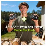 Retails for $110! Electric Pole Saws for Tree Trimming, 8 Inch & 6 Inch Mini Chainsaw Cordless with Extension Pole, 16Ft Reach, 2x4.0Ah Battery, Auto Oiling, Tool-Free Chain Tensioning, Tree Trimmer f