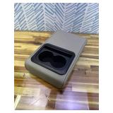 Car Center Console Armrest Pillow, Memory Foam Auto Armrest Box Cover with Cup Holder & Phone Holder, Waterproof Leather Arm Rest Protector Cushion, Interior Car Accessories (Gray)