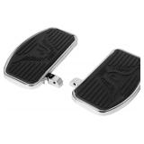 Motorcycle Rider Floorboards Fit for Honda MAGNA/Yamaha V-STAR Virago Vulcan, 360 Adjustable Wide Foot Rests with Anti-Slip Rubber Pad (2 Pack)