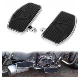 Motorcycle Rider Floorboards Fit for Honda MAGNA/Yamaha V-STAR Virago Vulcan, 360 Adjustable Wide Foot Rests with Anti-Slip Rubber Pad (2 Pack)
