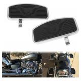 Motorcycle Rider Floorboards Fit for Honda MAGNA/Yamaha V-STAR Virago Vulcan, 360 Adjustable Wide Foot Rests with Anti-Slip Rubber Pad (2 Pack)
