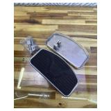 Motorcycle Rider Floorboards Fit for Honda MAGNA/Yamaha V-STAR Virago Vulcan, 360 Adjustable Wide Foot Rests with Anti-Slip Rubber Pad (2 Pack)