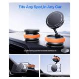 Intoval Vacuum Magnetic Phone Holder for Car, 360 Suction Cup Phone Mount with Snaplock Tech, Adjustable Magnet Stand for Your Car - Fit for Magsafe iPhone, Come with 2 Mag Rings, Flat Nano Sticker