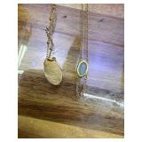 OZEL JEWELRY & GIFT Layered Gold Necklaces for Women - Crystal Colorful Delicate Cutting Pendant Necklace - 18K Gold Plated - Birthday Gifts (Made in Korea)