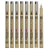 SAKURA Pigma Micron 005 8 Color Set Water Based Pigment for Illustration - Holiday Gifts for Artists, Crafters & DIY Gifts Projects