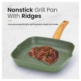 Retails for $200! Kitchen Academy Pots and Pans Set Nonstick, 30 Pieces Induction Kitchen Cookware and Bakeware Sets, Green Granite Coating Cooking Pans Set