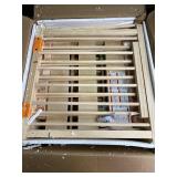 Retails for $120! Foldable Wooden Baby Playpen with Gate, Wood Baby Play Pen Play Yard with Educational Abacus, Alphabet Board, Shape Color Board & Child Proof Lock, Wood Playpen for Babies and Toddle