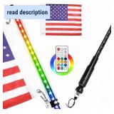 5FT Whip Light RGB LED LED Whips with Remote Lighted Whip for UTV Side by Side Ploaris RZR Ranger Can-am ATV Dune Buggy 4 Wheeler