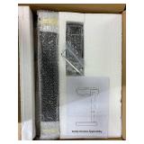 Driftwood Grey TV Tray Table, Adjustable Height & Rounded Metal Corners, Snack Table for Couch, Sofa, Bed, Chair, Living Room, C Shaped End Side Table for Eating, Dinner or Laptop, Small Spaces