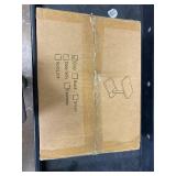 Driftwood Grey TV Tray Table, Adjustable Height & Rounded Metal Corners, Snack Table for Couch, Sofa, Bed, Chair, Living Room, C Shaped End Side Table for Eating, Dinner or Laptop, Small Spaces