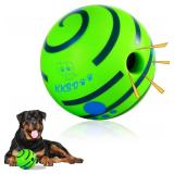 Squeaky Ball for Dogs, Interactive Pet Toys with Fun Sounds, Wiggle Ball for Large Dogs - 5.12 inch