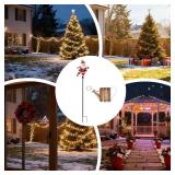 Christmas Santa Solar Kettle Lights Garden Lawn Decorative Lights - Christmas Watering Can Santa Claus Light Solar Watering Can String Ligh-ts Outdoor, San-ta Claus So-lar Lamps for Garden Decor
