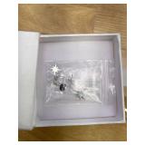 925 Sterling Silver Cubic Zirconia Dangle Crescent Moon and Star Opal Drop Earrings