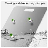 Generic Stainless Steel Cutting Board for Kitchen, 13.4"" x 9"" Non Toxic Cutting Board Chopping Board for Meat Cheese Bread Vegetable Fruit, Silver