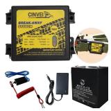 Trailer Brakes Breakaway Kit with Charger, LED Indicator, Switch, 12V 5AH Battery for Trailer Caravan - Retail: $49