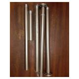 Nickel Spring Tension Shower Curtain Rod 31-75 Inches, 1 Inch Diameter Heavy Duty Tension Rod Rust Proof Bathroom Curtain Rod, Adjustable No Drill Easy Segmented Installation - Retail: $15