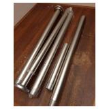 Nickel Spring Tension Shower Curtain Rod 31-75 Inches, 1 Inch Diameter Heavy Duty Tension Rod Rust Proof Bathroom Curtain Rod, Adjustable No Drill Easy Segmented Installation - Retail: $15