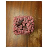 400 Pcs Dark Red Berries Stems 12 mm Artificial Frosted Holly Berries for Christmas Tree Decor Rustic Fake Simulation Mini Berry Fruit for Christmas Wreath DIY Craft Xmas Party Supply - Retail: $19