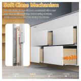 Soft Close Bottom Mount Drawer Slides 15 Inch Rails with Rear mounting Bracket Locking Devices Screws for Face Frame or Frameless Application 15 inch, 1 Pair - Retail: $29