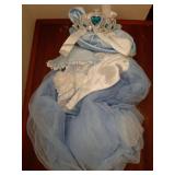 Cinderella Princess Dress Girls Snow White Fancy Party Costume Halloween Dress Up Outfit Size 120, 4-5 Years, Blue - Retail: $18