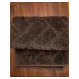 Dirt Trapping Door Mat 24 x 35.5", Non-Slip Machine Washable Entry Rug, Dog Doormat, Indoor Front Door Mat, Super Absorbent Entryway Rug for Muddy Shoes & Paws, Brown - Retail: $31"