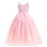 Pink Witch Costume for Girls with Crown and Wand, Halloween Costume for Kids, The Good Witches Princess Dress Up (9-10 Years) - Retail: $25