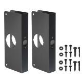 Door Reinforcement Plate, 1 Set Doors Reinforce Repair for 1-3/8 Thick Door 9" Size Door Knob Lock Latch Deadbolt Cover Plate Home Security, Black - Retail: $31"