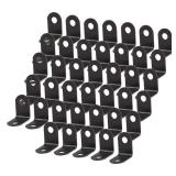 40pcs Angle Bracket Metal 12x12mm Black Corner Brace Fastener L Shaped Right Angle Brackets Corner Protector Shelf Support with Screws for Furniture - Retail: $9