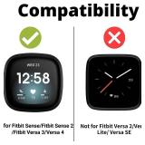 Necklace Compatible with Fitbit Versa 4/Fitbit Versa 3/Fitbit Sense 2/Sense Watch Fob Necklace Pendant Clip, Nylon Sport Strap for Fitbit SmartWatch Lanyard Keychain Pocket Adapter - Retail: $21