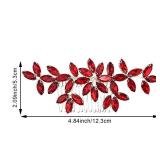 Red Wedding Crystal Hair Comb Elegant Bridal Wedding Hair Piece Teardrop Crystal Rhinestone Hair Accessories for Women Prom Party Photography - Retail: $8