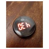 Car Digital Dashboard Clock, LED Time Luminous Touch High Definition Clock, Round Self-Adhesive Waterproof Alloy Interior Decoration Accessories, for Most Cars Home Office (Red) - Retail: $8
