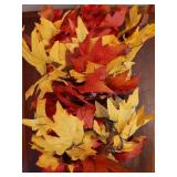Thanksgiving Decorations for Home Large Maple Leaves 9Ft Plug in Thanksgiving Garland with Lights 50 Orange Bulbs UL Certified Connectable Fall Garland Lights for Indoor Outdoor Harvest Decor(2Packs) 