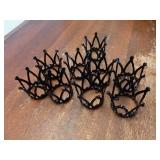 9 Pieces Crown Cake Topper Mini Baby Crown Tiny Queen Crown Small Princess Headpiece Cake Decoration for Women Lady Girl Bridal Wedding Royal Themed Baby Shower Decor Birthday Party (Black) - Retail: 