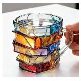 3D Book Glass Mug | Hot or Cold Gift for Book Lover - Retail: $27