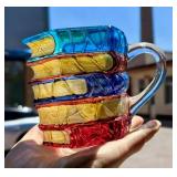3D Book Glass Mug | Hot or Cold Gift for Book Lover - Retail: $27