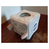 Fun Baby Tissue Box with Stimulating Mirror For Endless Entertainment - Soft Montessori Toy w/ Crinkle Paper & Fabric Tissues - The Perfect Sensory Toy For Newborn/Infant Development From 6-12+ Months