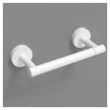 White Toilet Paper Holder SUS304 Stainless Steel Double Post Pivoting Toilet Paper Roll Holder Wall Mounted Toilet Tissue Holder for Commercial Bathroom RV Brushed Brass Finish - Retail: $18